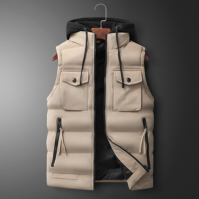 

Toponeto Fashion Men Autum Winter Solid Outwear Vest Jacket Tops Blouse