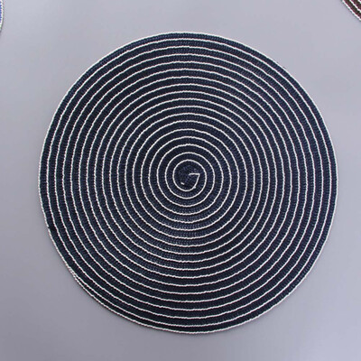 

36cm Round Ramie Woven Placemat Insulation Pads Anti-scalding Tea Dinner Useful