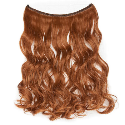 

Transparent Invisible Wire Fish Line NO Clip in Hair Extensions 20 Inch Straight Wavy Curly Synthetic Hairpieces