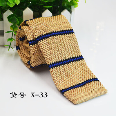 

Knit flat striped tie 5CM narrow section mens business tie direct