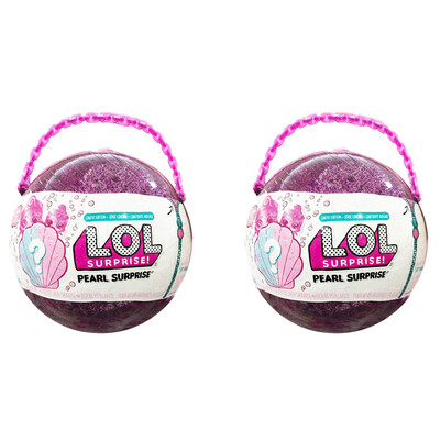 

Super Size Glitte Shell-shaped Case Ball Toy Outrageous 6 Pearl Surprise Ball Set One Egg Doll Blind Mystery
