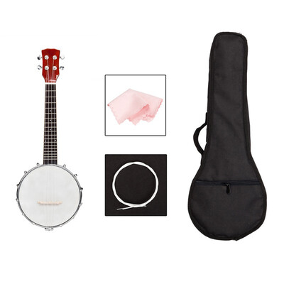 

Ktaxon 4 String Banjo Ukulele Uke Concert 23 Inch Size Sapele with BagClothTagUkulele String