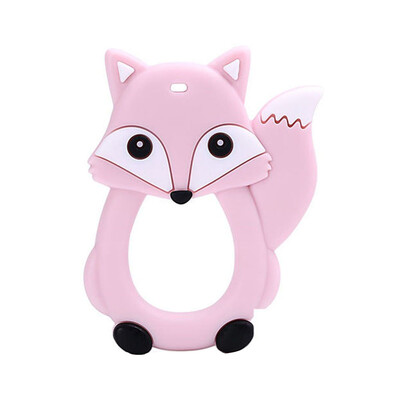 

Siaonvr Cartoon Foxes Infant Baby Teether Silicone Pacifier Soother Teething Toy Pendant
