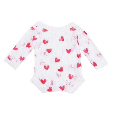 

Newborn Baby Photography Props Floral Lace Rompers Backless Girl Outfits