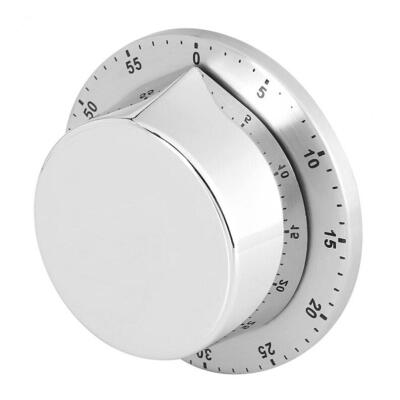 

Stainless Steel Timer with Magnetic Base Kitchen Mechanical Timing Reminder