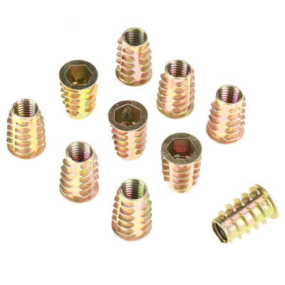 

Greensen 10Pcs M1025mm Zinc Alloy Hex Drive Head Furniture Nuts Threaded for Wood Insert