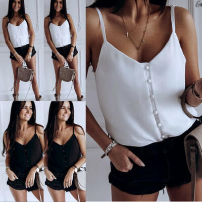 

2019 Women Fashion Summer Casual Tank Tops Vest Blouse Sleeveless Crop Shirt Lot