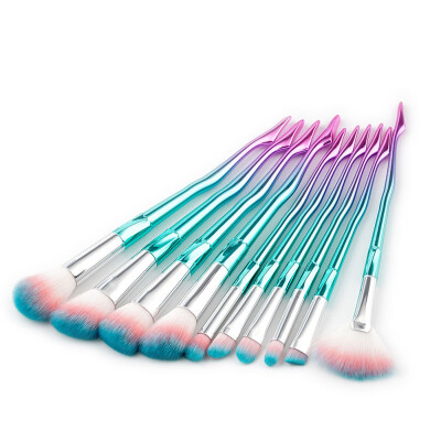 

〖Follure〗New Arrival 10Pc Legs Foundation Eyeshadow Contour Eye Lip Makeup Brushes Set