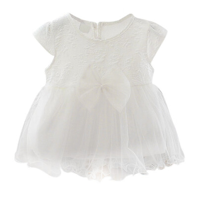 

Summer Girl Dress Bow-Knot Belt Dresses Princessborn Baby Infant Clothing Lace Dress Party Clothes For Children