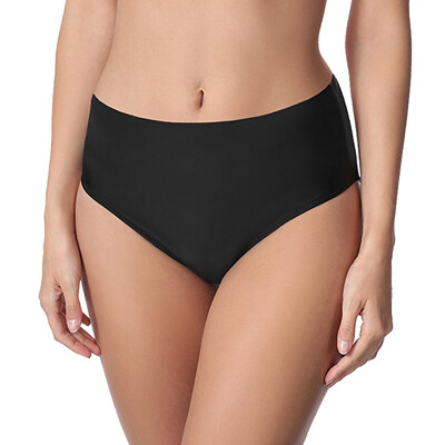 

Roseonmyhand Women Sexy Solid Mid Waist Beach Bikini Bathing Swimwear Brief Trunks