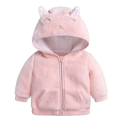 

Newborn Infant Baby Boys Girl Cartoon Ear Hooded Pullover Tops Warm Clothes Coat