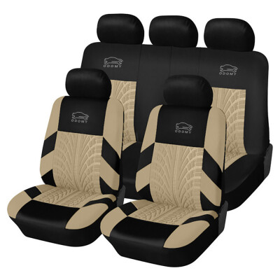 

ODOMY Luxury Car Seat Covers Universal Auto Polyester Fabric Seat Protector for Vehicle