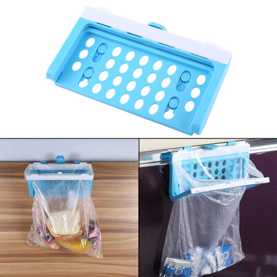

1PC Foldable Plastic Garbage Bag Rack Hanging Trash Rubbish Storage Holder Kitchen Gadgets Plastic Garbage Bag Rack