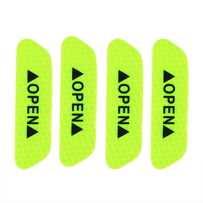 

Tailored 4PCS Super Car Door Open Sticker Reflective Tape Safety Warning Decal
