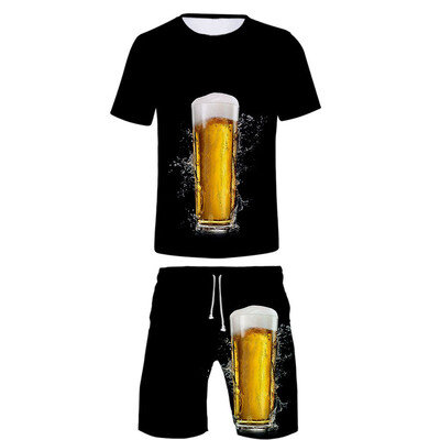 

Toponeto Mens Beer Festival Print Casual Fashion Suit