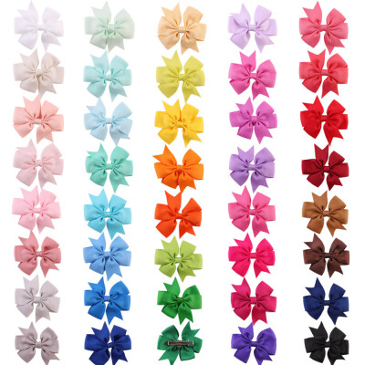 

40 pcs Children Hairpins Fishtail Bow hair Clip Ribbon Alligator Clip for B