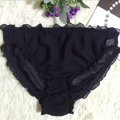 

Womens Sexy Casual Breathable Ruffle Underwear Comfy Plus Size Elastic Panties