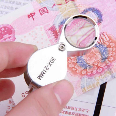 

30x21mm Triplet Jewelers Eye Loupe Magnifier Magnifying Glass Jewelry Diamond