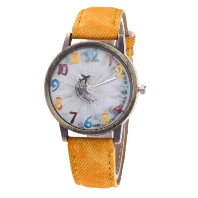 

〖Follure〗Fashion Womens Watch Silicone Printed Flower Causal Quartz Analog Wrist Watches