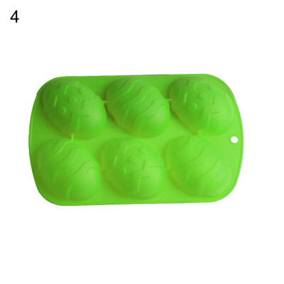 

6 Cavity Easter Egg Silicone DIY Handmade Chocolate Cake Soap Baking Mould