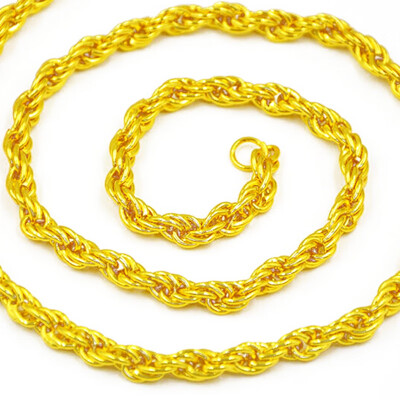 

18k Gold Plated Fashion Mens Rolo Chain Necklace