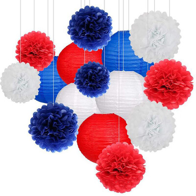 

Gobestart Paper Flower Ball Paper Lantern Set Birthday Party Wedding Decoration 15pcsset