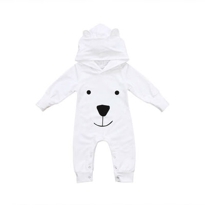 

Newborn Baby Boy Girl Autumn Cartoon Hooded Romper Jumpsuit Outfits Clothes
