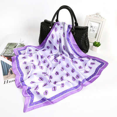 

Autumn&winter Korean version of the silk satin thin scarf scarf air conditioning shawl beach towel seaside sunscreen silk scarf women wholesale