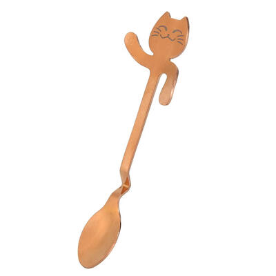 

Stainless Steel Cute Cat Spoon Creative Hanging Coffee Milk Stirring Spoons