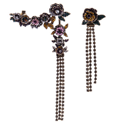 

New Fashion Stud Earrings For Women Crystal Flower Earrings For Women