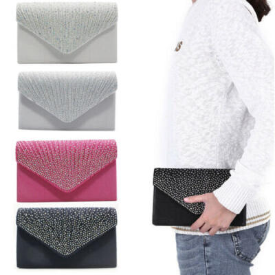 

Evening Bag Purse Women Clutch Handbag Lace Envelope Clutch Bag Party Wedding US