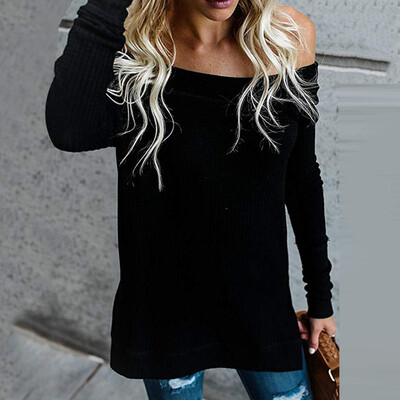 

Tailored Womens Loose Plus Size Solid Long Sleeve Pullover Tops Shirt