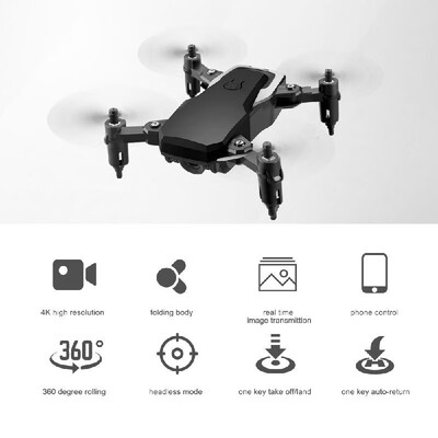 

LF606 24G RC Drone with Camera 4K WiFi FPV Mini Drone for Kids Beginner Altitude Holding Headless Mode Quadcopter with Portable B