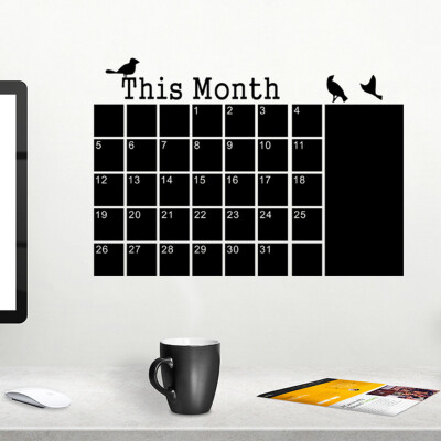 

〖Follure〗DIY Monthly Planner Calendar Blackboard Chalk Board Removable Wall Sticker Decal