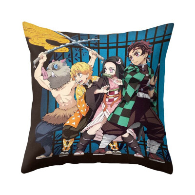 

redCherry Anime Demon Slayer Kimetsu no Yaiba Square Throw Pillow Case Cushion Cover