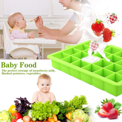 

3Pcs 24 Grids Rectangle Ice Cube Tray Maker Mould with Lid Kitchen DIY Accessory