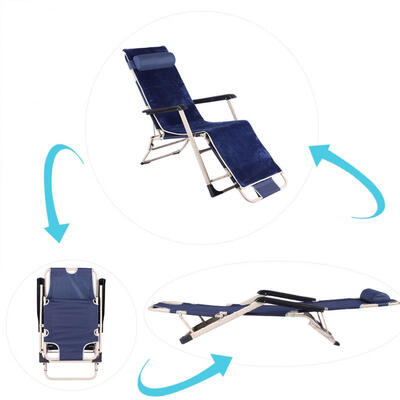 

Greensen Extended Single Square Tube Folding Lounge Chair Portable Chair for Leisure