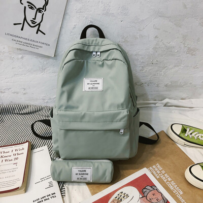 

Tailored Fashion Student Waterproof Backpack Casual Large Capacity Travel 2 Piece Set