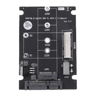 

2 in 1 NGFF M2 BM Key Mini PCI-E or mSATA SSD to SATA III Adapter Card