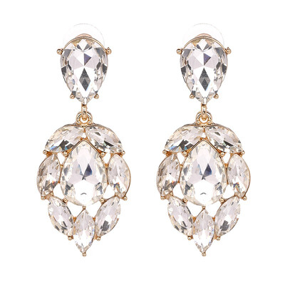 

JURAN Crystal Drop Earrings for Women Girl Shiny Jewelry Dress Statement orecchini donna 4 Colors High Quality Wholesale P2105-1