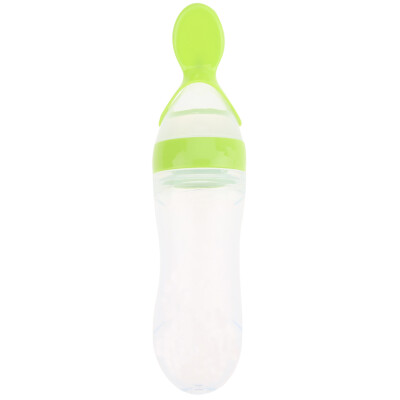 

90ml Silicone Extrusion Type Feeding Spoon Rice Paste Feeding Bottle