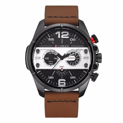 

CURREN 8259 Quartz Man Watch Unique Fashion Sport Casual Brand Clock Army Military Business Original Movement Leather Waterproof W