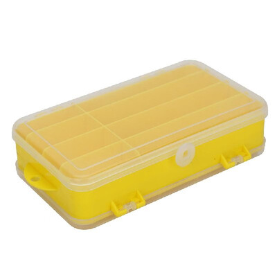 

Plastic Fishing Lure Box Double Sided 14 Compartments Bait Box Fishing Tackle Container