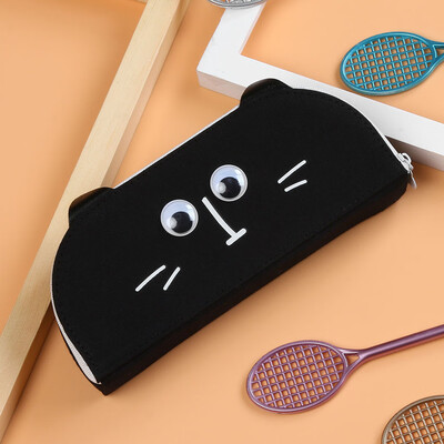 

Toponeto Cute Cat Head Pencil Case Pocket Cosmetic Bag School Supplies Gift
