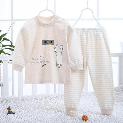 

2pcs Stripe Baby Clothes Set Casual Kids Cotton Tops Pants Spring Underwear