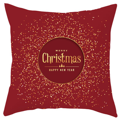 

Tailored Merry Christmas Short Plush Pillowcase Sofa Pad Set Home Decoration 18x18 Inch