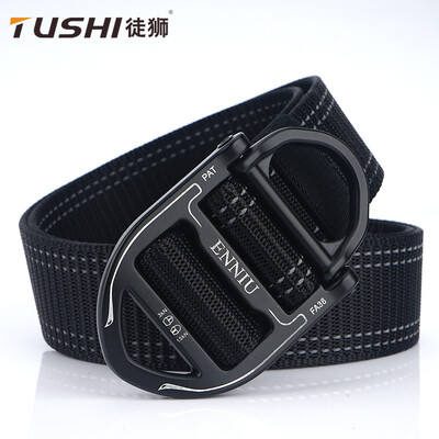 

New tactical alloy buckle Quick release fire belt Reflective strip nylon belt