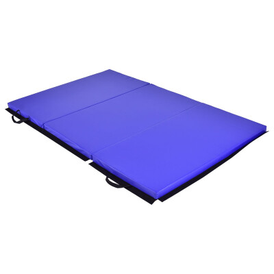 

6 x 4 Tri-Fold Gymnastics Mat Thick Folding Panel-Blue