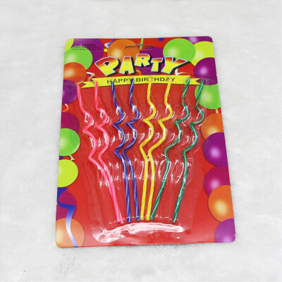 

Spiral Birthday Candles Novel Candles Fun Primary Fashion Creative Colorful Coil Candle 4 Colors-pink blue yellow green