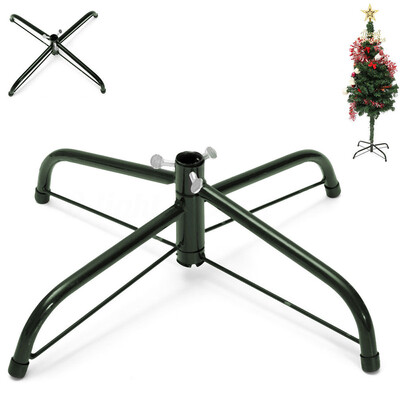 

Tailored Christmas Tree Stand Green Metal Holder Base Cast Iron Stand 4 Feets Decoration